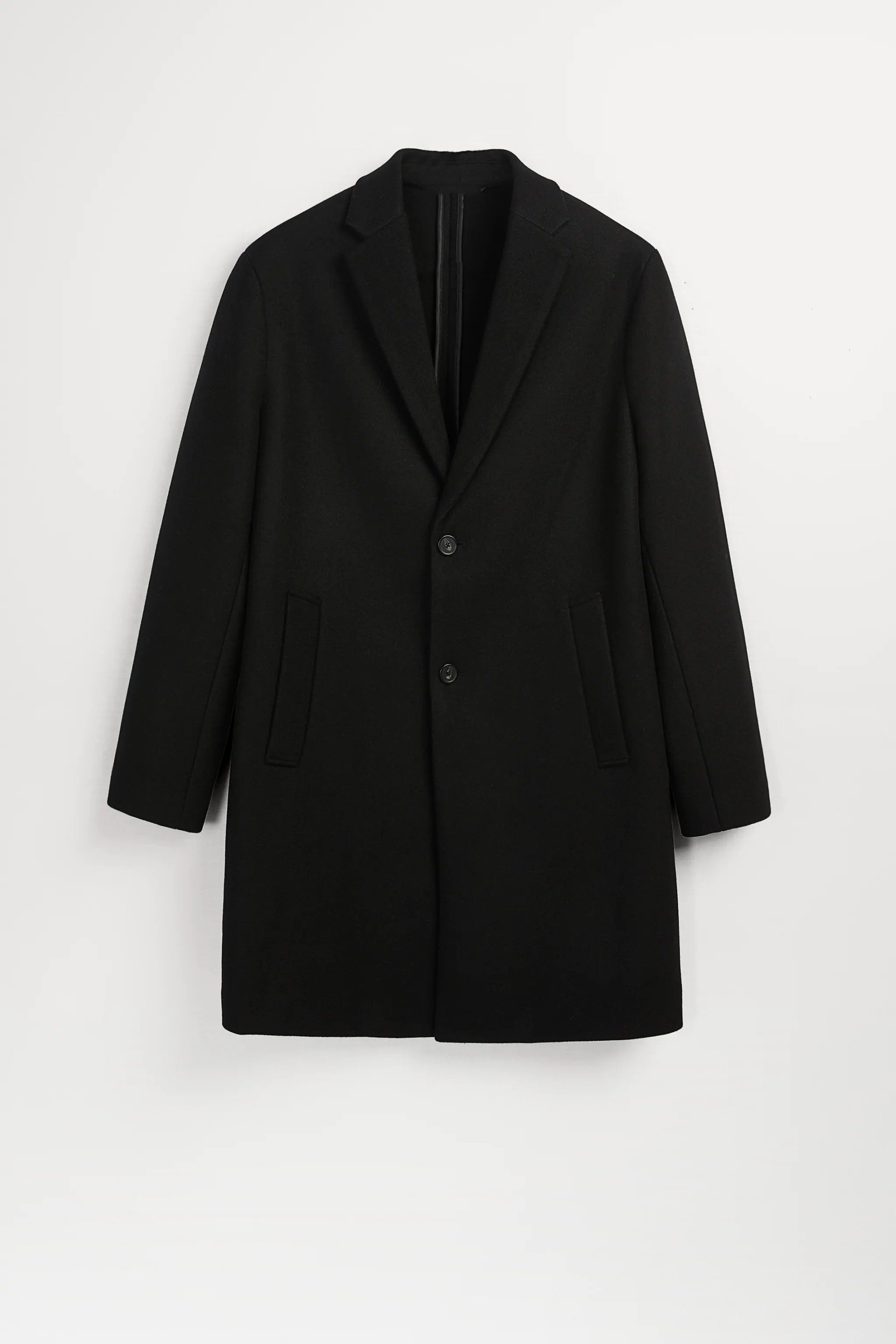 Høst kjole til menn, mellomlang #39 enkel trenchcoat herre: Svart / M