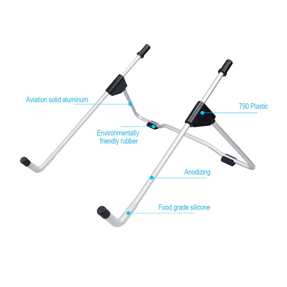 Laptop Tablet Stand Portable Folding Stand Tablet Top Anti-skid Angle Height Adjustable Bracket Home Office