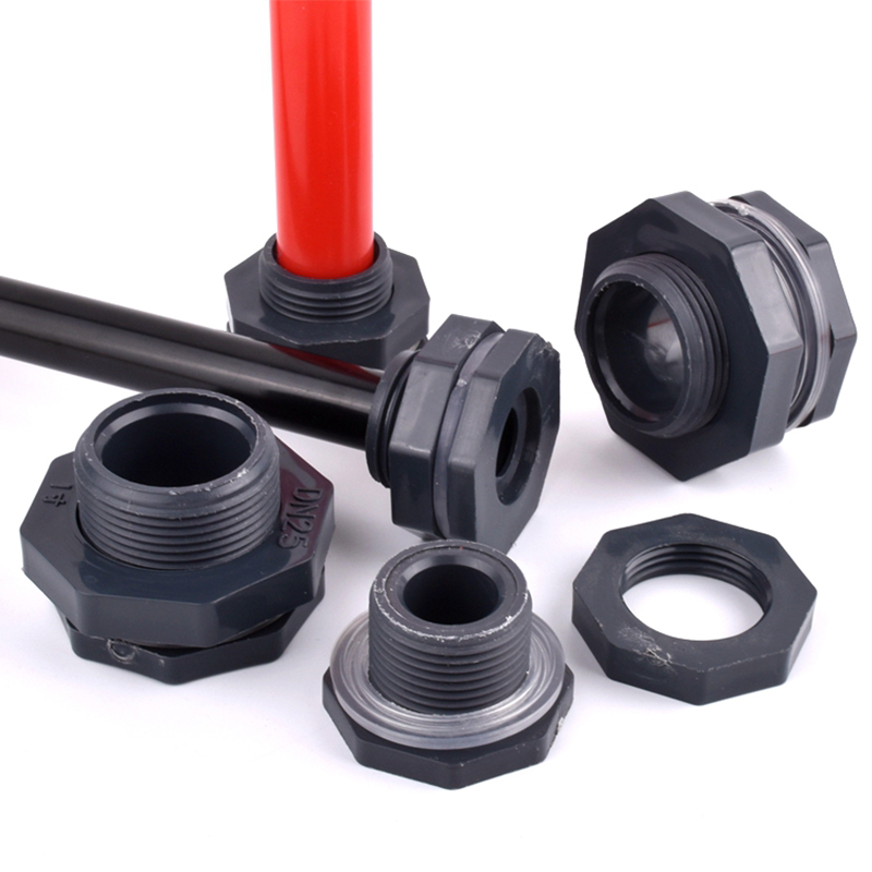 1Pc ID 20~63mm PVC Water Tank Connector Home Aquarium Fish Tank Bulkhead Pipe Joint Water Inlet Outlet Connector Drainage Joint