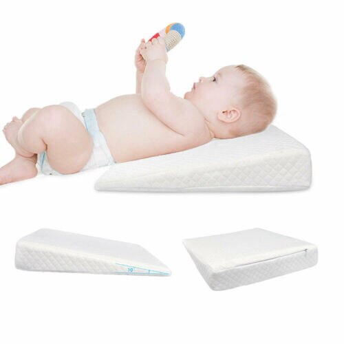 Anti-spottande mjölklutning minne skum kudde för småbarn baby mjölk anti-reflux mjuk kudde bomull pad matta
