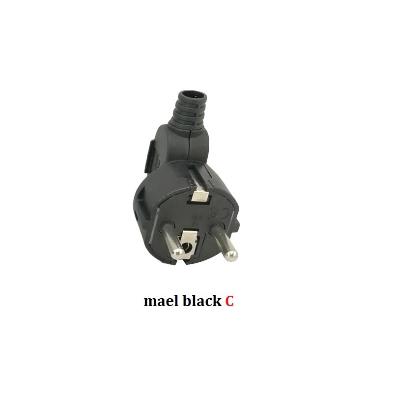 16A 250V ue allemagne prise universelle adaptateur secteur prise mâle femelle prise électrique voyage maison amovible prise d'alimentation: mael black C