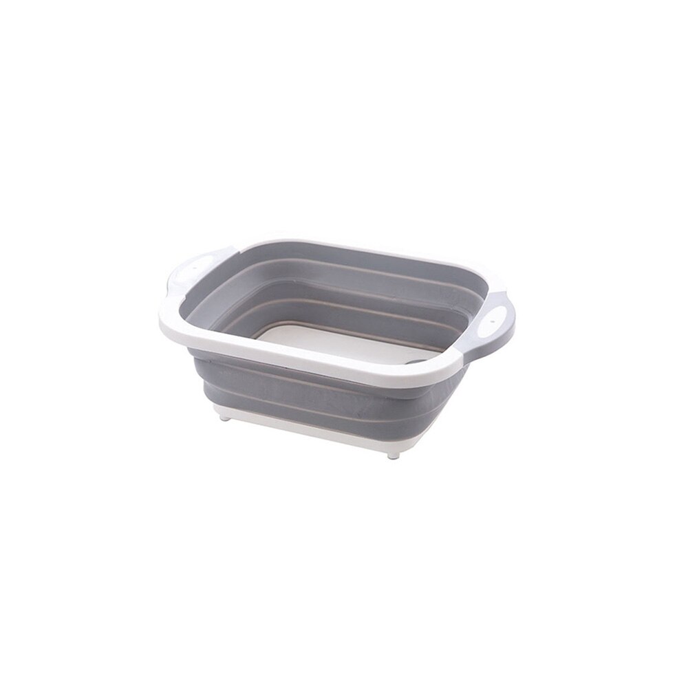 Multifunction Cutting Board Foldable Drain Basket Collapsible Vegetable Basin Portable Kitchen Organizer: Default Title