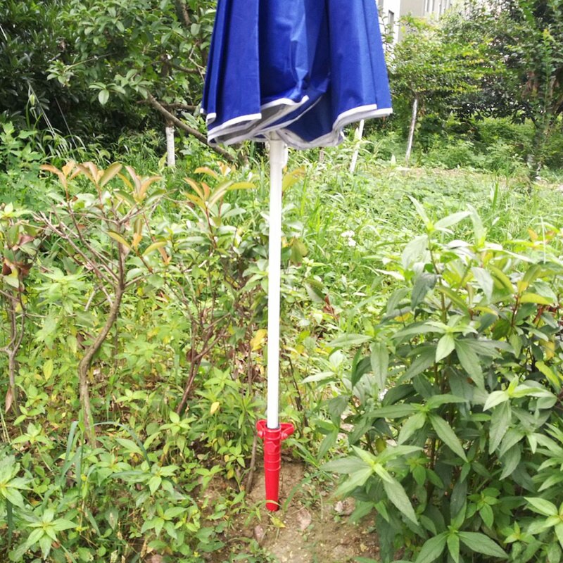 Equipo de lluvia para pesca en la playa, sombrilla para jardín, Patio, perno de pie, inserción, anclaje al suelo, punta, sombrilla, soporte ajustable elástico