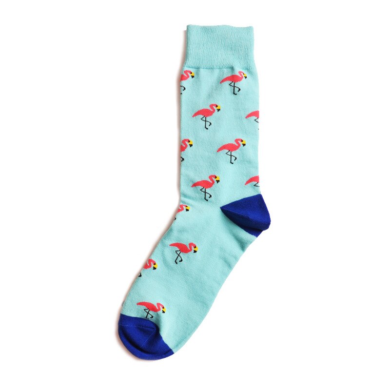 Calcetines de algodón con de flamenco para adulto, medias cálidas con de animales, flamencos, Grulla, llama, fuego, fla, pluma de pájaro rosa, lago: Flamingos GN