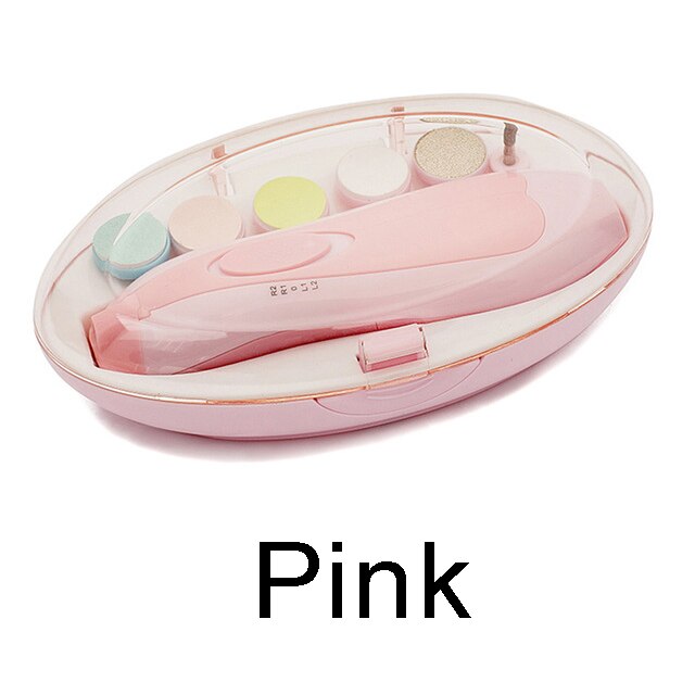 Neugeborenen Baby Sicherheit Elektrische Nagel Clippers Cutter Für Kind Baby Nagel Trimmer Baby Nagel Shell Scher Maniküre Werkzeug Set Nagel pflege: Rosa