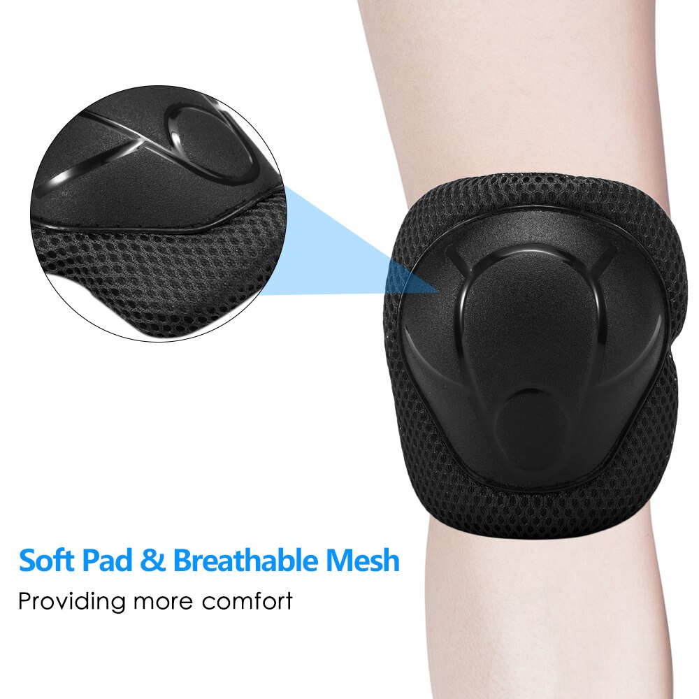 Kids Knee Pads Set Protective Gear Kit Knee Elbow Pads with Wrist Guards Child Safety Protection Pads for Rollerblading Skating