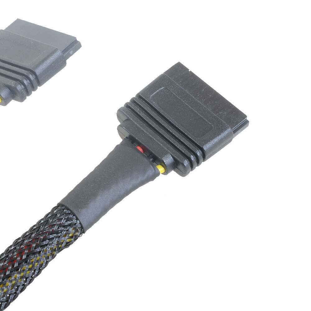 30CM SATA 15Pin Male to Female Power Extension Cable 1 to 2 HDD SSD Power Supply Cable SATA Power Cable for PC