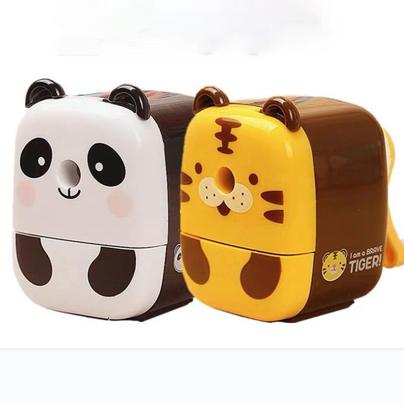 Kawaii Panda Tiger Pencil Sharpener Manual Hand Crank Pencil Cutter Sharpener Kids Korean Stationery School Office Supplies