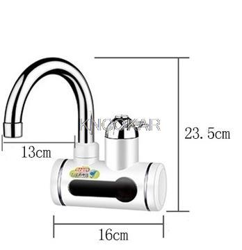Instant Electric Water Heater Kitchen Basin Faucet Tankless Waterproof And Cold Bathroom Mixer Water Taps Single Handle 220V: Red