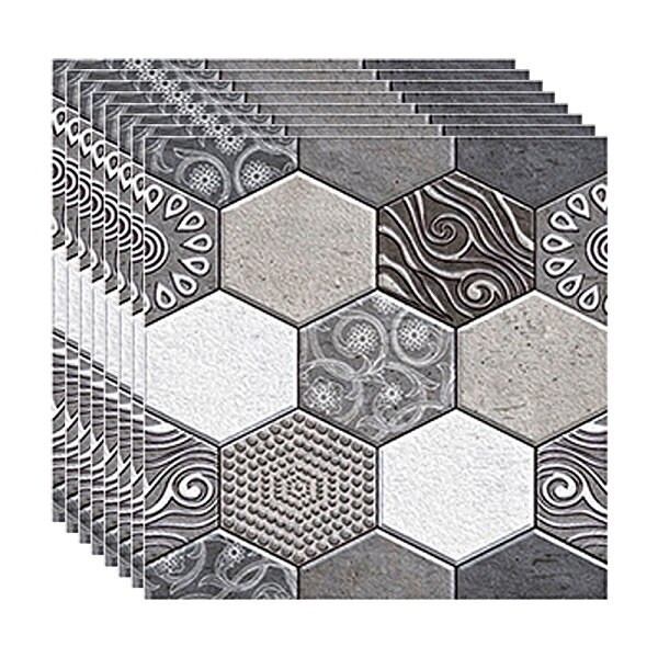 Självhäftande kök backsplash kakel tegel tapet 3d vintage pvc vägg klistermärke paneler för badrum väggar dekor vattentät: 8 st