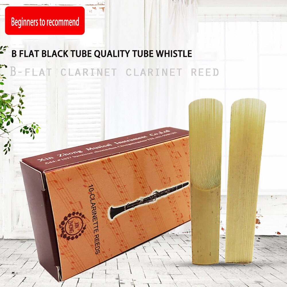 10 Pcs/Set Clarinet Reeds Traditional Bamboo Reed Strength Woodwind Instrument Part Musical Instrument Accessories