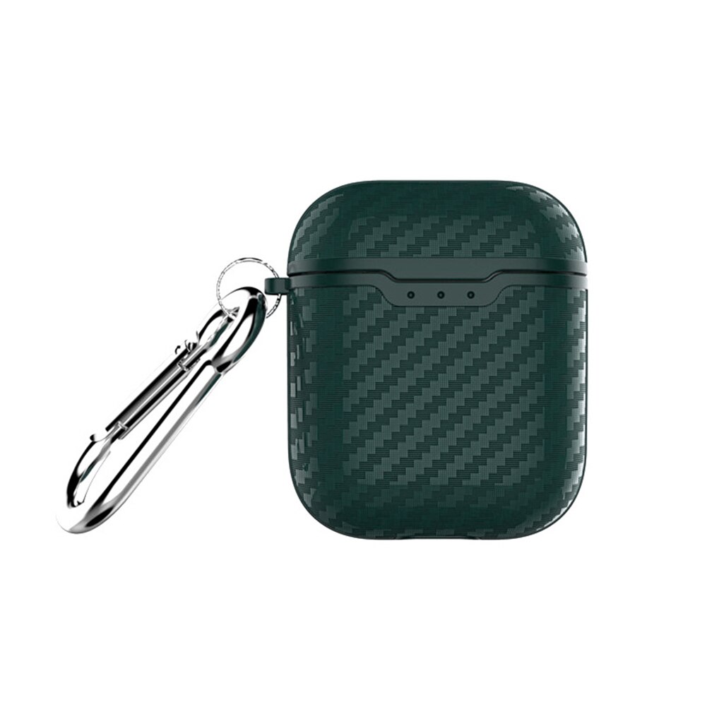 Funda protectora de fibra de carbono a prueba de polvo para AirPods 1/2, auricular Bluetooth: Greenfor AirPods 1