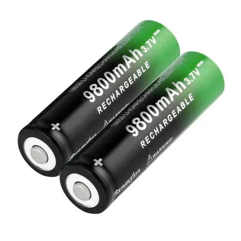 100% 18650 3.7 V 9800 mAh batterie Rechargeable pour lampe de poche torche phare Li-ion batterie Rechargeable directe