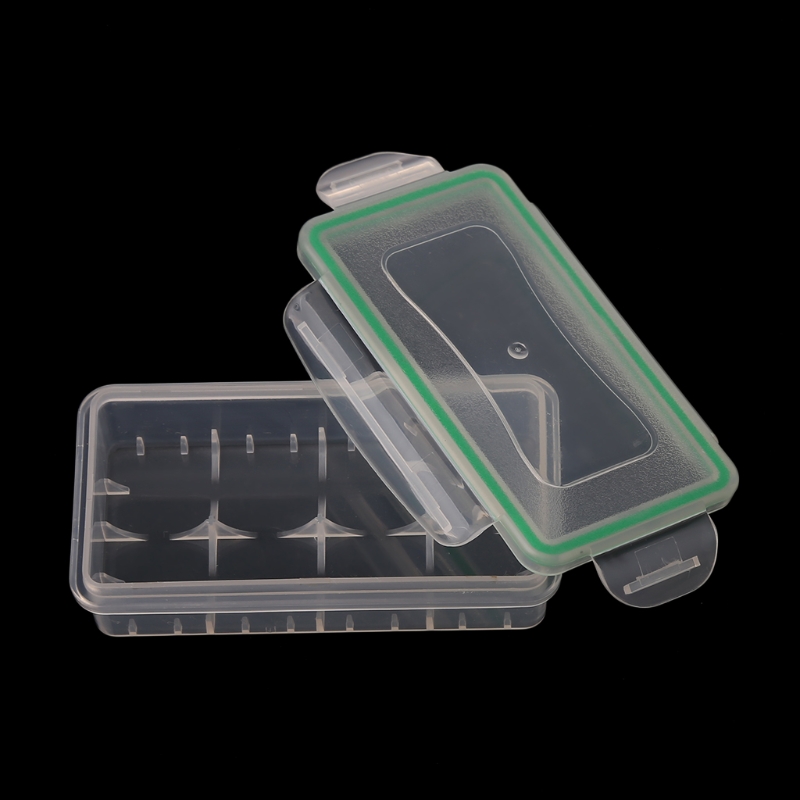 Draagbare Hard Plastic Transparante Case Houder Storage Box Voor 2X18650 Batterijen
