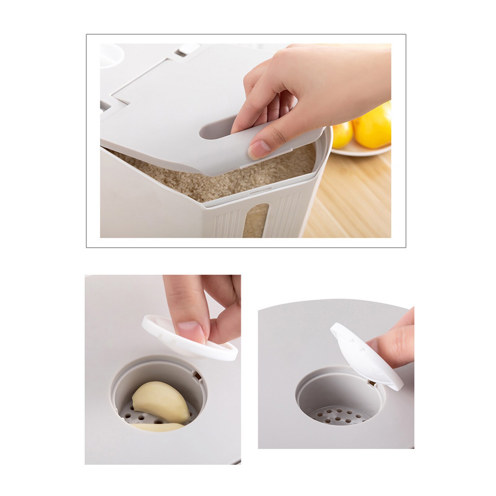 9L-10L Kitchen Metering Rice Grain Storage Box Sea... – Grandado