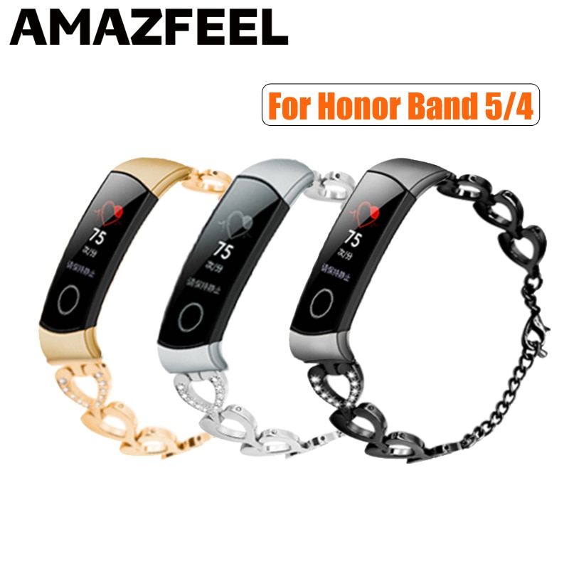 Metalen Polsband Voor Huawei Honor Band 5 4 Smart Polsband Band Roestvrij Staal Voor Honor Band 5 4 Band pols