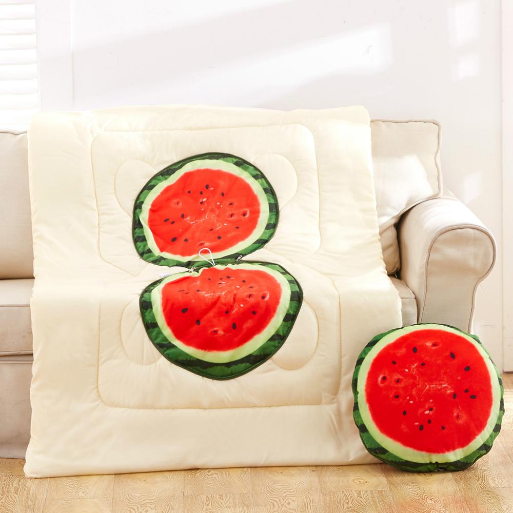 Hoiime Kreative Obst Kissen Sommer Decke Decken Combo Kissen Quilten Hause Textilien Geeignet für freundlicher Erwachsene Bettwäsche