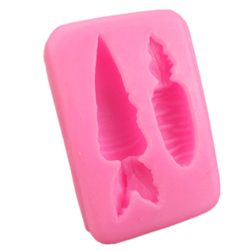 Manualidades para vegetales, zanahoria, molde de silicona, herramienta de decoración de tartas, molde de arcilla polimérica para dulces, suministros de cocina