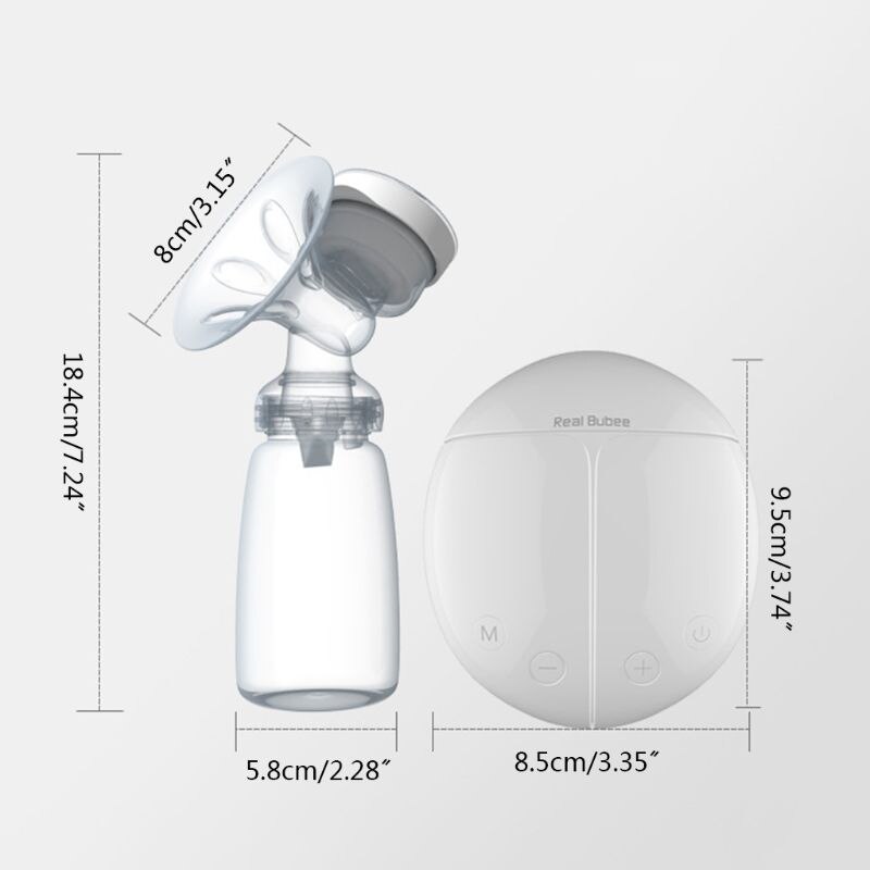 Electric Double Breast Pump Kit with 2 Baby Milk Bottles Baby Nipple Suction