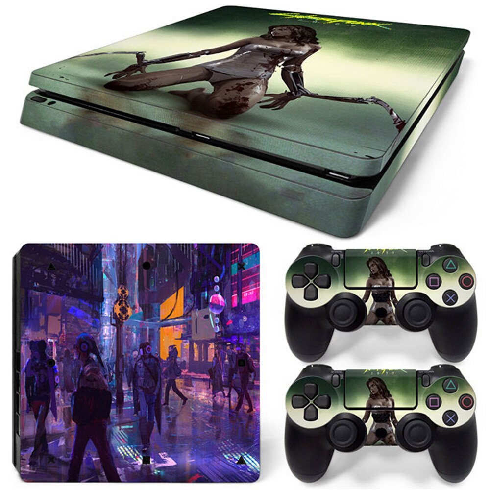 Autoadesivo della pelle Della Copertura Per PS4 Sottile Autoadesivo Della Pelle Della Console E Controller di Skins Gioco Adesivi: TN-PS4Slim-6506