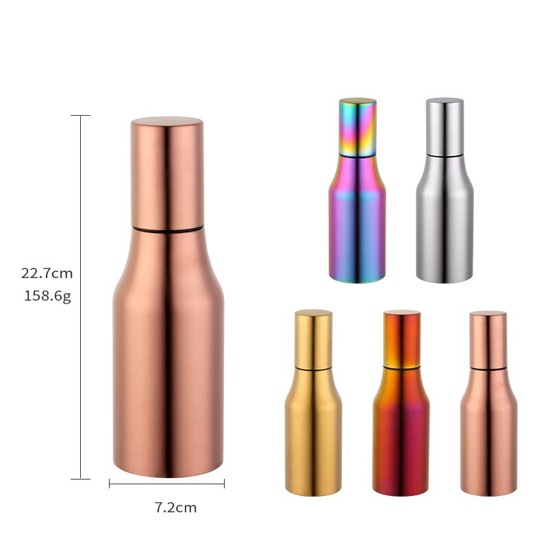 Aparelho para cozinha de aço inoxidável, à prova de vazamento, com tampa, pote, tempero, pote, vinagre, molho, garrafa, óleo à prova de poeira kit de dispensador de utensílios