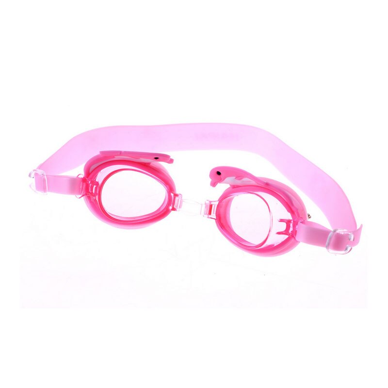 Gafas de natación antiniebla para niños, lentes impermeables con de delfín, de silicona y dibujos animados: Rosa