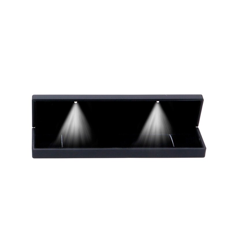 LED Velvet Long Boxes Necklace Padent Box Wedding Jewelry Display Case: black