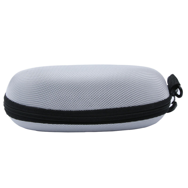 Portable Zipper Eye Glasses Clam Shell Sunglasses Hard Case Protector Box