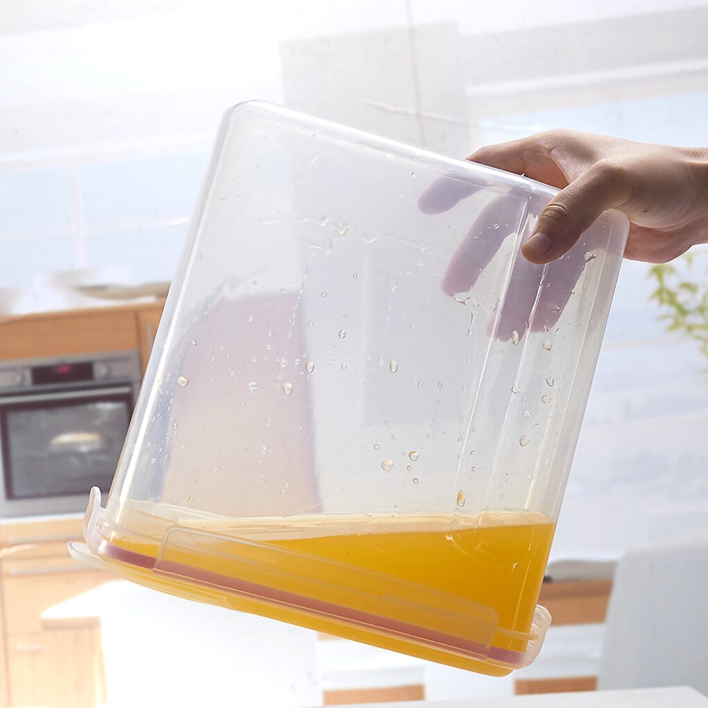 1pc 4L Plastic Food Cereal Containers Transparent Dispenser Dry Food Storage Box Kitchen Spaghetti Noodles Sealed Containers