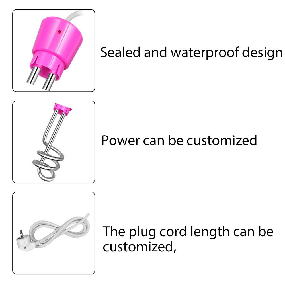 1500W 110V Swimming Pool Water Heater Portable Stainless Steel Quick Heating Electric Immersion Water Boiler