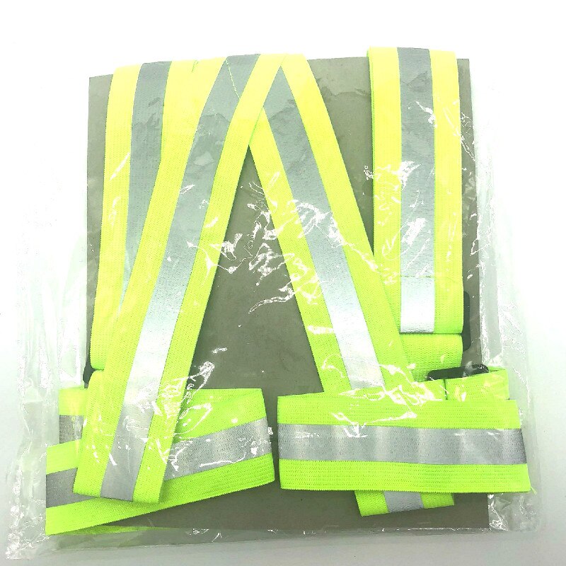 Motorcycle Parts Reflective Safety Cloth Belt Fluorescent Green Stickers Reflective Elastic Band Webbing Night Riding Safety