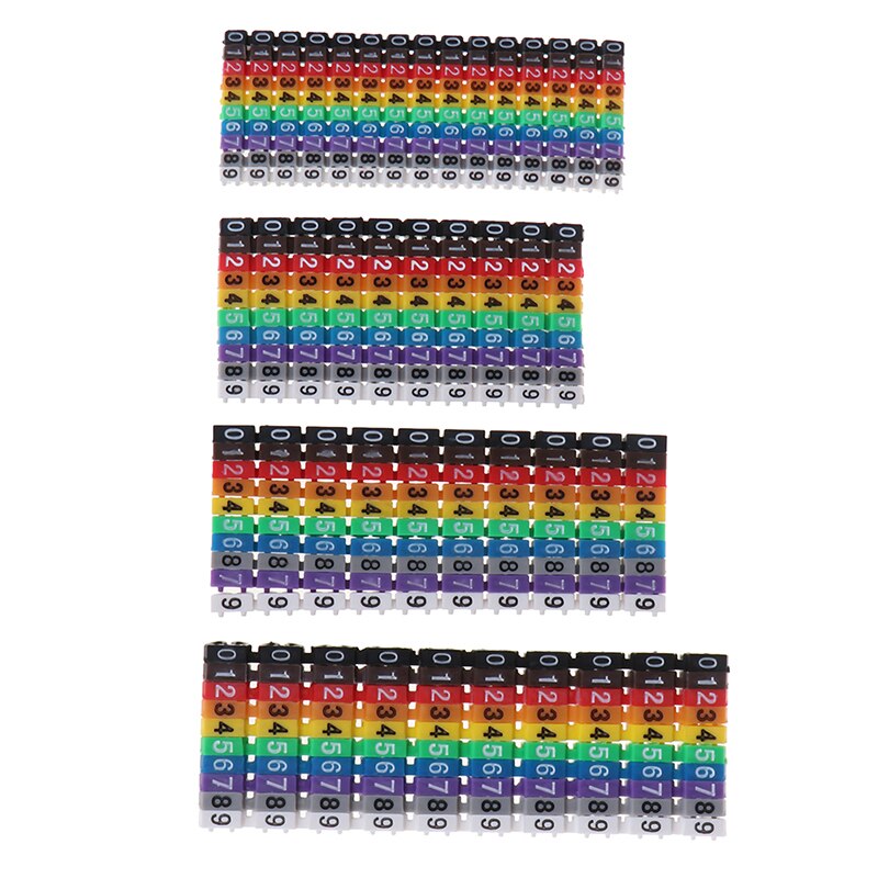 150 Stks/partij Kabel Markers Kleurrijke C-Type Marker Aantal Label Label Voor 2-3Mm Draad