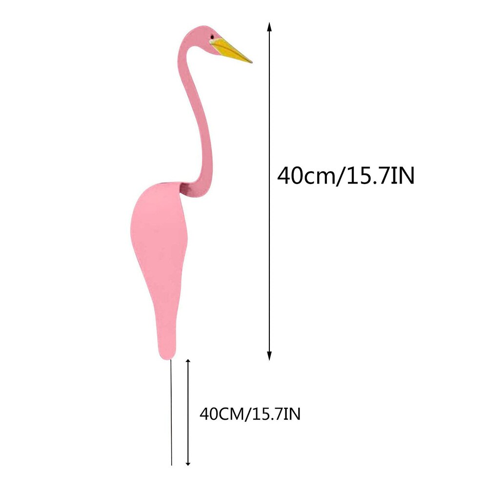 Flamingo Swirling Bird Metal Dynamic Decorative White Duck Spin The Breeze Lawn Art Ornaments Home Garden Decoration