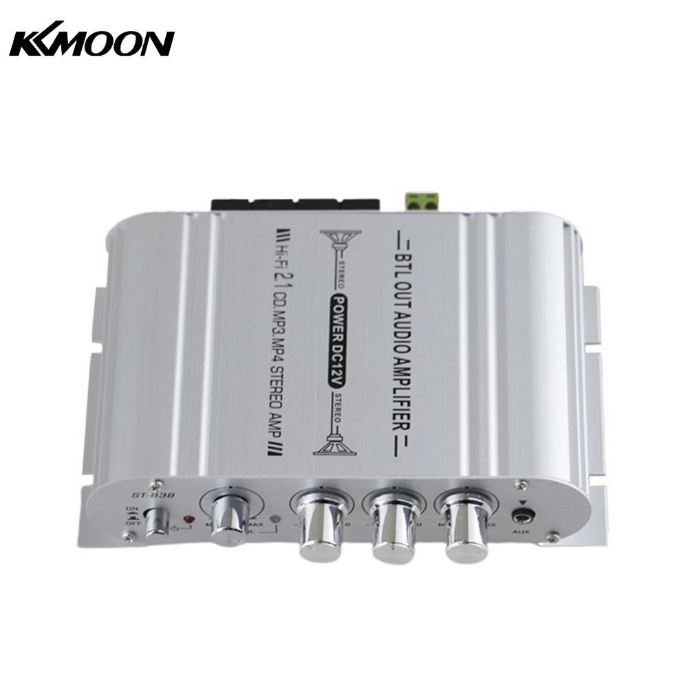 Mini Digital Hi-Fi Power Amplifier 2.1CH Subwoofer Stereo Audio Player Car Motorcycle Home Power Amplifier