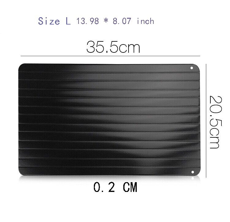 Fast Defrosting Tray Thaw Frozen Food Meat Fruit Quick Defrosting Plate Board Defrost Kitchen Gadget Tool: Light Yellow