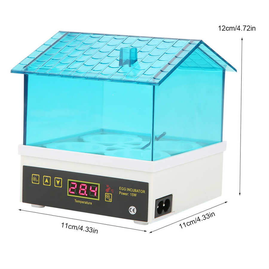 Digital Temperature Small Brooder 4 Mini Hatchery Egg Incubator Hatcher for Chicken Duck Bird Pigeon Quail