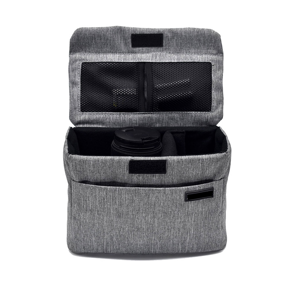 Reizen Praktische Nylon Opvouwbare Bescherming SLR Camera Tas Partitie Insert Padded Lens Gevallen Met Handvat Waterdicht Schokbestendig: Grey