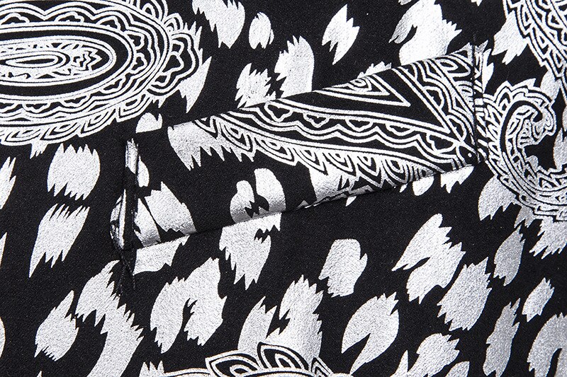 Chaleco de Paisley para hombre, chaleco ajustado con doble botonadura, para de boda, club nocturno, cantante, traje de graduación, 2XL