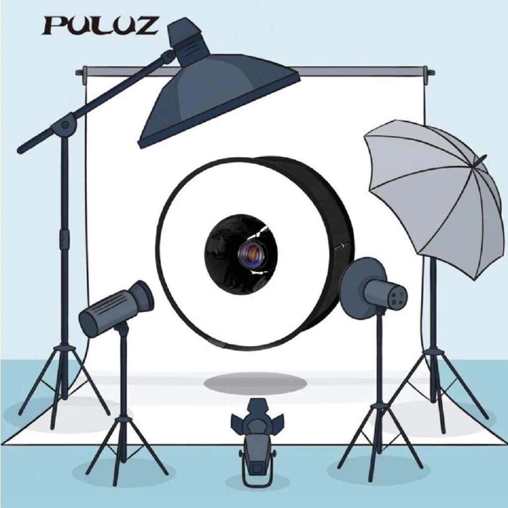 18" Macro Ring Round Softbox Soft Box For Speedlight Flashlight Shoot