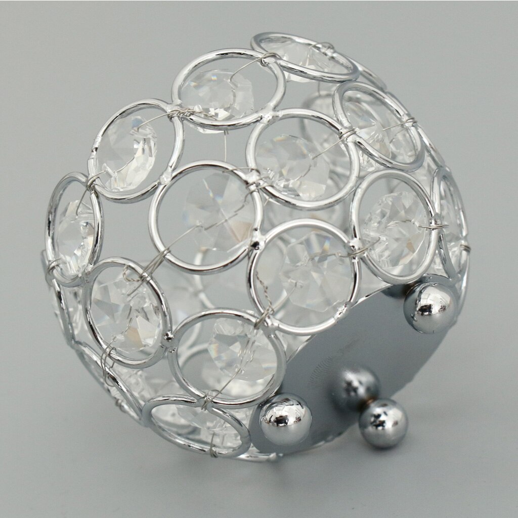 Portavelas votivo europeo, candelabro de cuentas de cristal plateadas/doradas, centros de mesa de boda, decoración para el hogar y la Oficina