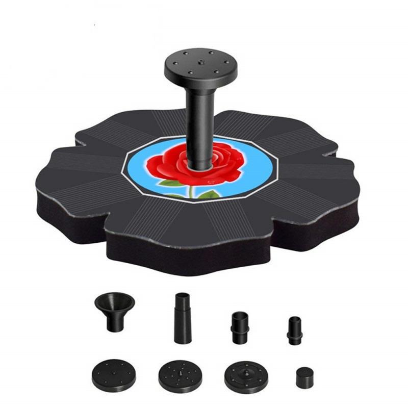 1Pcs Zonne-energie Drijvende Pomp Water Zonne-fontein Vogelbad Thuis Zwembad Tuin Rose Pic. Tuin Accessoires