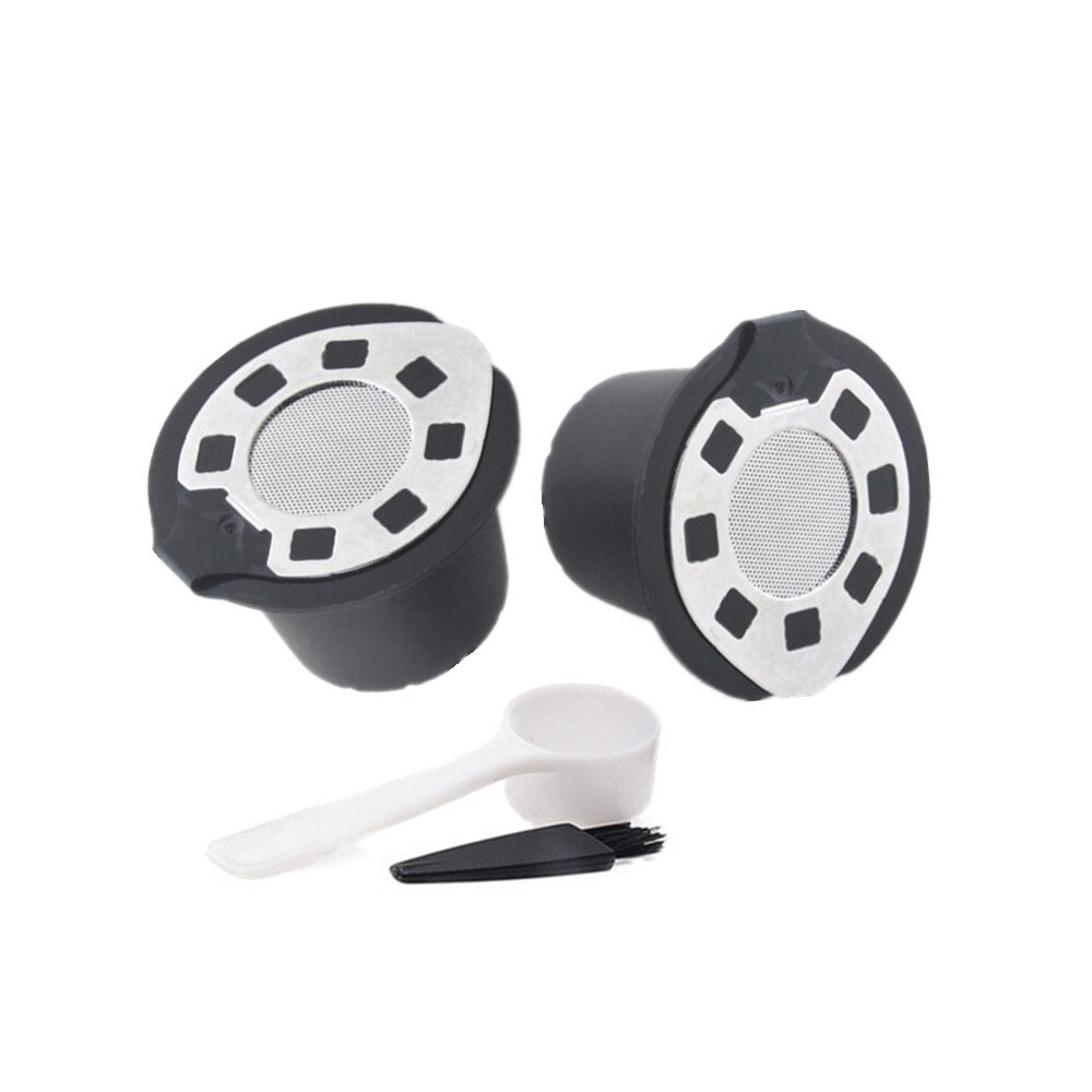 Koffie Filters Voor Nespresso Rvs Mech Hervulbare Koffie Capsule Pod Druppelaar Mand Cup Cafeteira Zilver Goud: 2pcs sliver