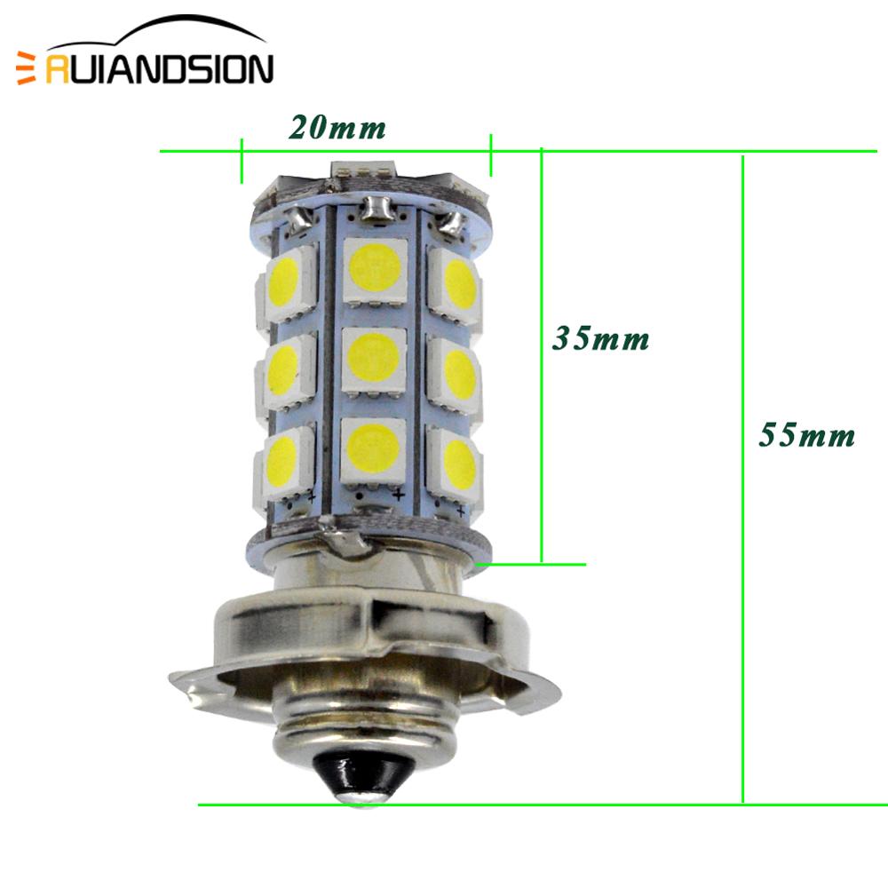 Lampadina LED P26S Per Moto | 6V DC | 27 SMD 5050 | Bianco 6000K | 540 Lumen