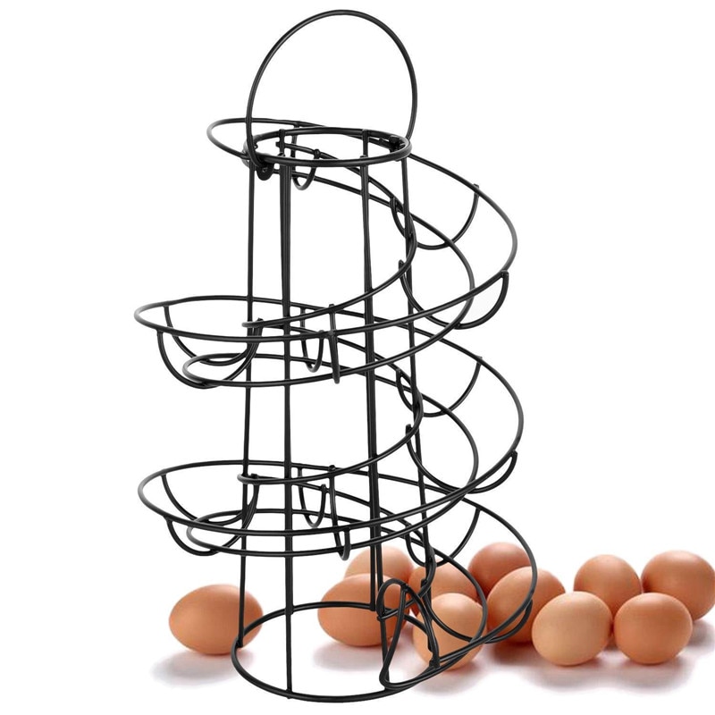 Køkken æg holder pladsbesparende spiral æg opbevaringsbakke holder organisation restaurant æg display stativ rack