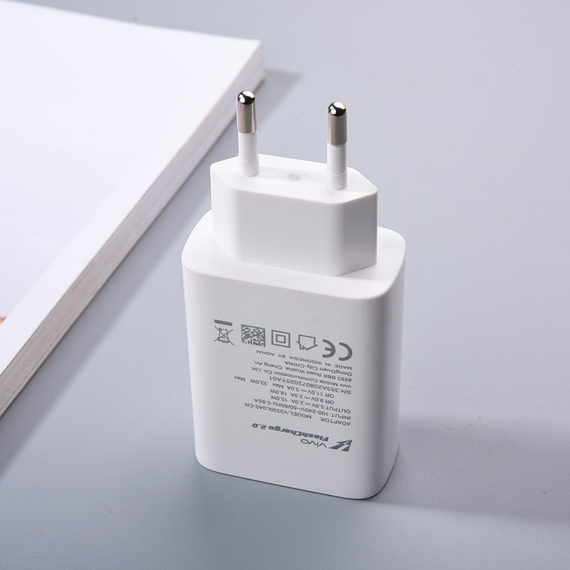 33w Fast Charging Charger Flash Charge USB C Cable For Vivo Z6 5G Z5 Y9s Y70s Y50 Y55S Y73S Y30 X27 V19 Pro S12 S10 X70 X60 OPPO: Only EU charger