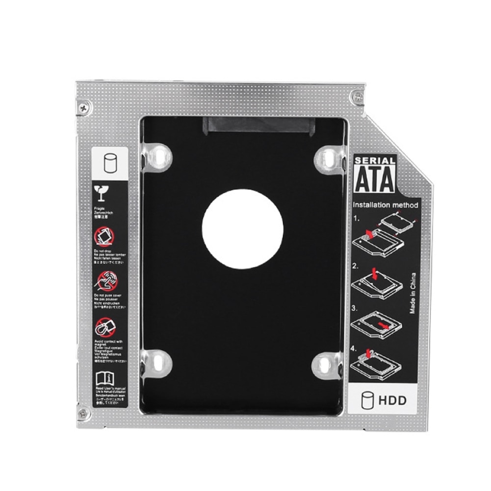 12.7mm 2.5inch SATA Hard Disk Case Tray DVD-ROM Optical Drive Caddy for PC Laptop Metal Mounting Adapter Bracket Hard Drive