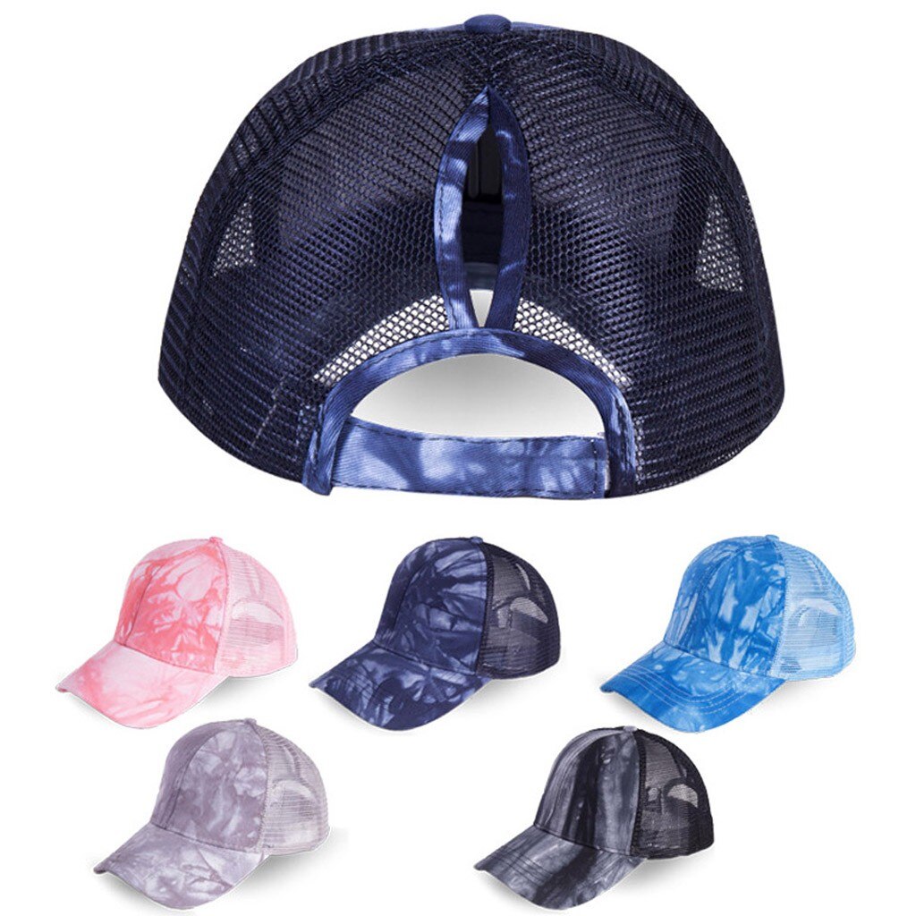 1PCs Unisex Couple mode CapTie-Dye Cap Breathable Plain Mesh Baseball Cap Adjustable Snapback Hats Hip Hop Hat sombrer