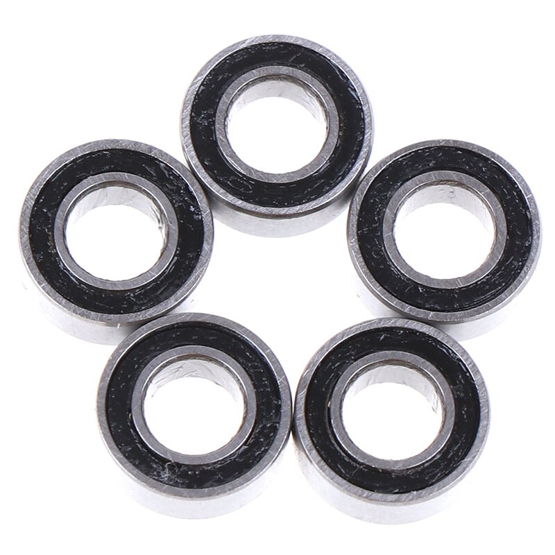 5 stk sorte 4*8*3mm MR84rs MR84-2rs 4 x 8 x 3mm gummitette kulelager