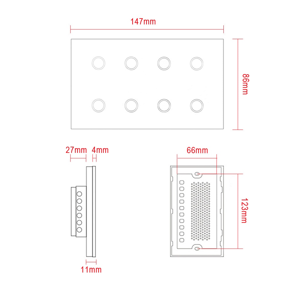 Tuya Smart Life APP Control WIFI Switch UK 110-240V,Crystal Glass 8 gang light wifi switch 600W,compatible Alexa Google