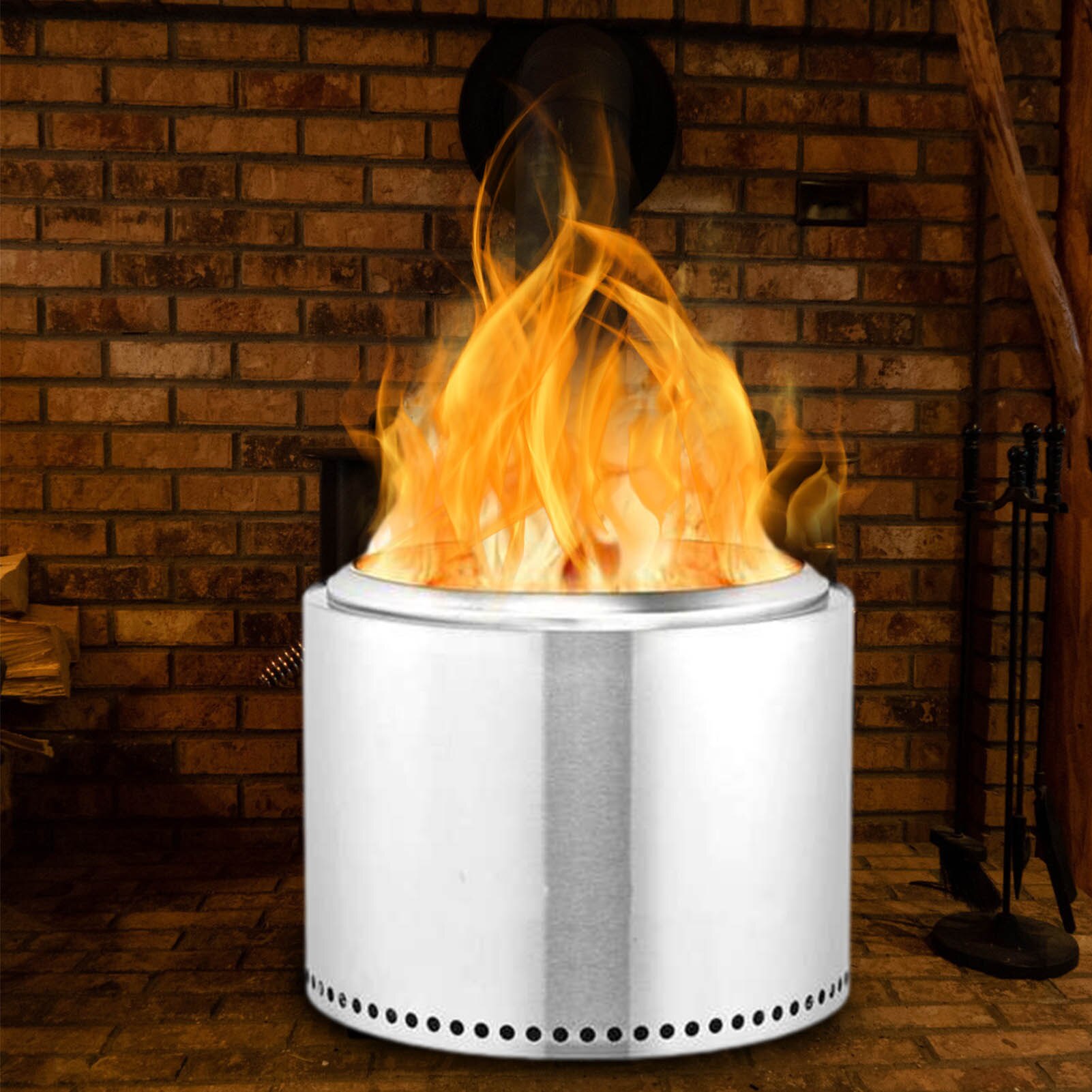 Rustfritt stål brenne fat husholdnings forbrenningsovn ovn for hagen utendørs camping piknik grill ovner ovn tilfeldig farge